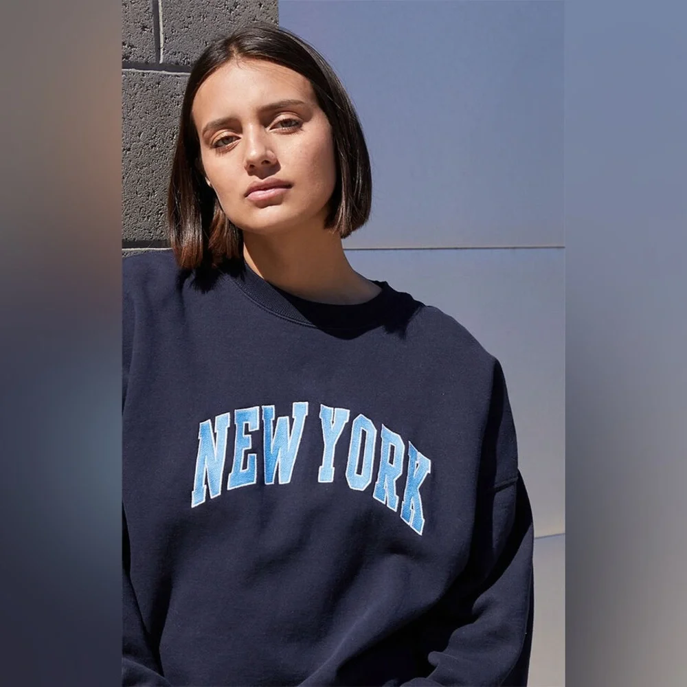 Brandy Melville Navy “New York” Sweatshirt - Picture 2 of 10